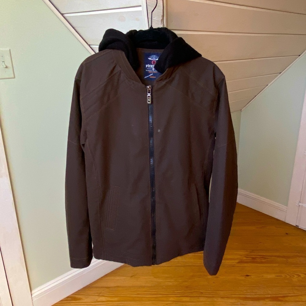 Fiyesmen Jacket With Velvety Soft Lining and Removable Hood Size Medium